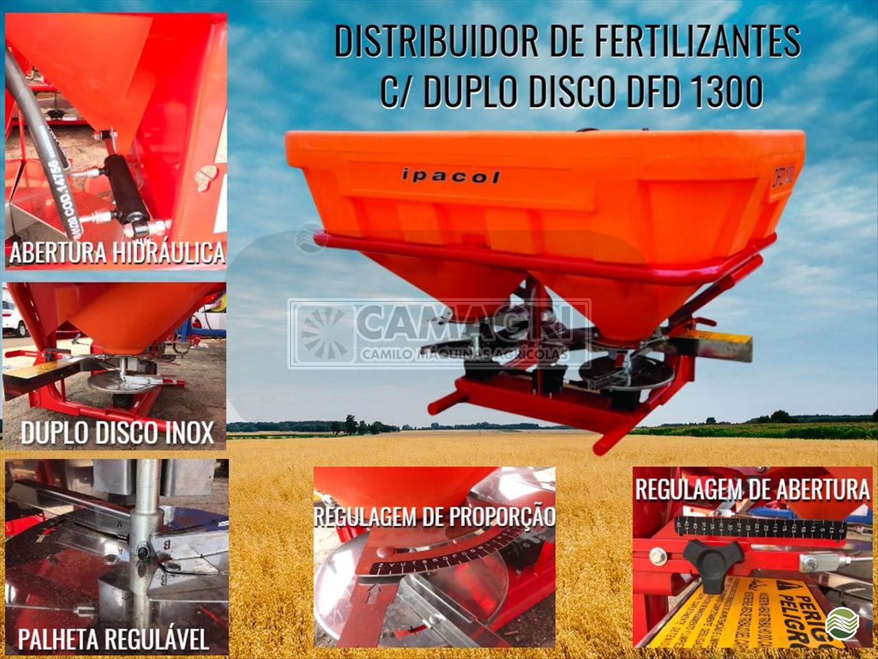 IMPLEMENTOS AGRICOLAS DISTRIBUIDOR FERTILIZANTES E SEMENTES DISCO DUPLO Camagri - Camilo Máquinas Agrícolas - Agrale GOIANIA GOIAS GO